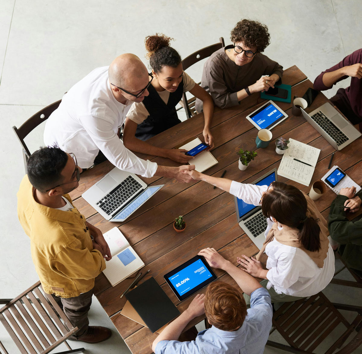 A community round-table discussion.